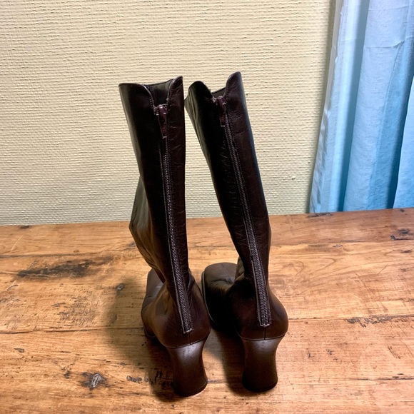 ALDO Brown Leather Calf High Boots - Picture 5 of 6